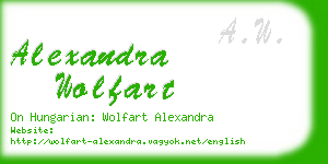 alexandra wolfart business card